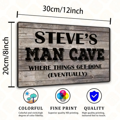A Decorative Metal Sign for Personalizing Your Man Cave, Garden Bar, Garage, Shed, Or Pub Door.