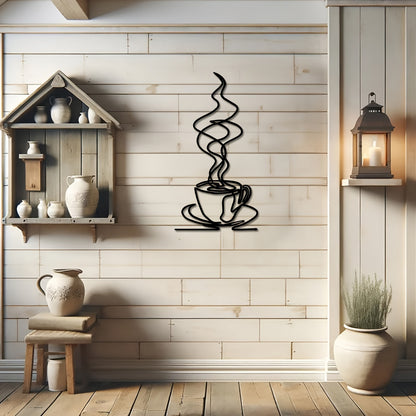 Metal Coffee Cup Wall Art