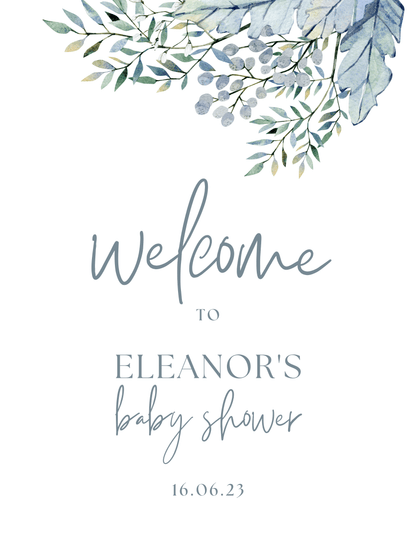Baby Shower Welcome Sign