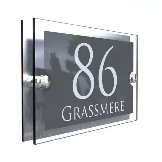 Custom Double-Layered Acrylic House Number Sign