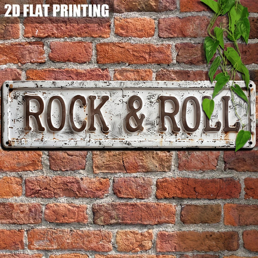 Vintage Rock & Roll Metal Sign