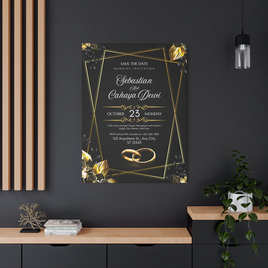 Elegant Save the Date Canvas Print