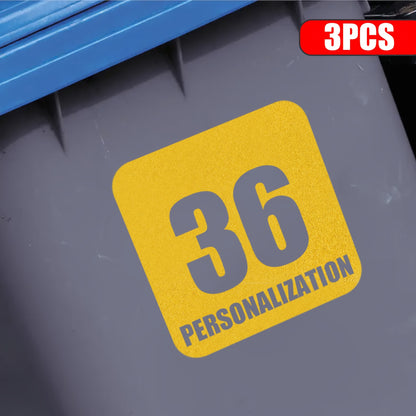 Customisable Reflective Vinyl Decal Sticker for Recycle &amp; Trash Bins