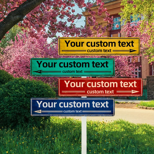Personalised Text Street Signs – Custom Outdoor Metal Wall Art