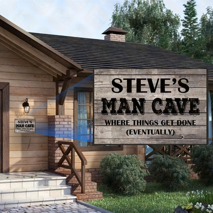 A Decorative Metal Sign for Personalizing Your Man Cave, Garden Bar, Garage, Shed, Or Pub Door.