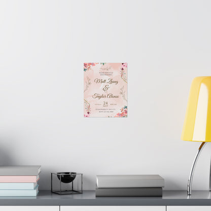 Elegant Wedding Invitation Posters - Personalized Floral Design