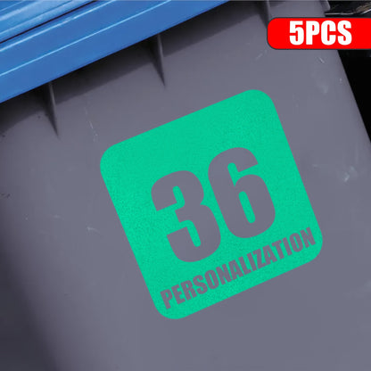 Customisable Reflective Vinyl Decal Sticker for Recycle &amp; Trash Bins