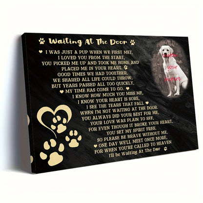 Custom Dog Memorial Canvas Wall Art