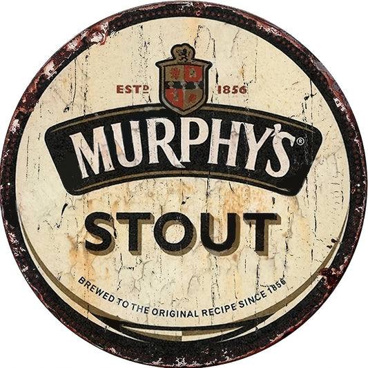 Murphy’s Irish Stout Vintage Round Aluminium Sign – A Pub Classic