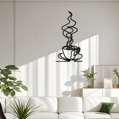 Metal Coffee Cup Wall Art