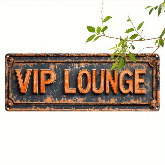 VIP Room Sign – Stainless Steel Porch Sign, Sturdy & Durable, 40.01cm x 15.01cm