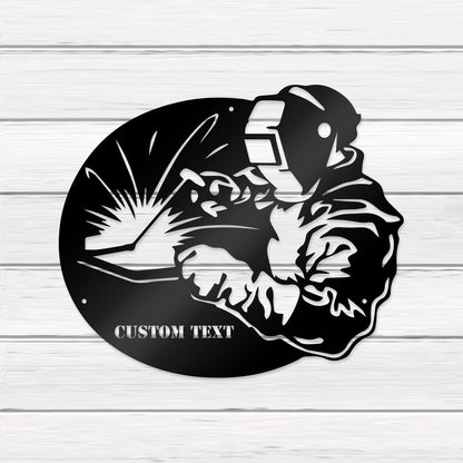 Customised Metal Welding Name Sign – Personalized Welder Sign