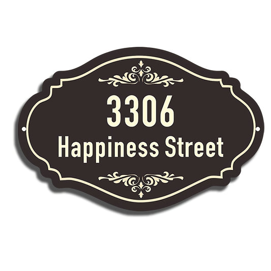 Custom Aluminum House Number Sign – Elegant, Personalised Outdoor Plaque