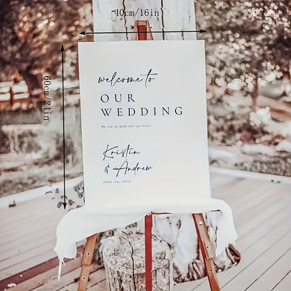 "Warm Welcomes: Classic Acrylic Sign for Weddings &amp; Parties"