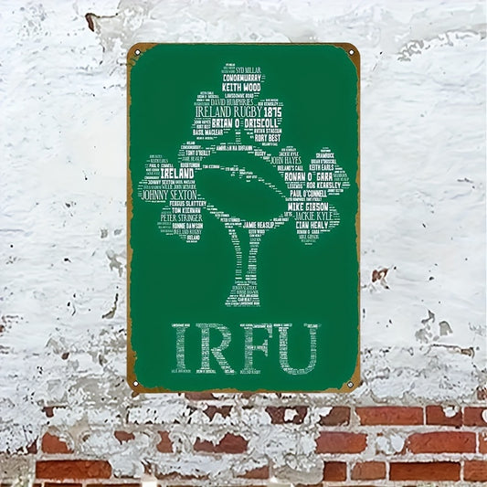 Irish Rugby Legends Retro Metal Sign – A Tribute to the Game