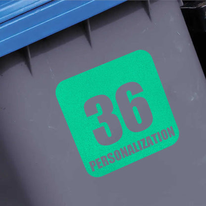 Customisable Reflective Vinyl Decal Sticker for Recycle &amp; Trash Bins